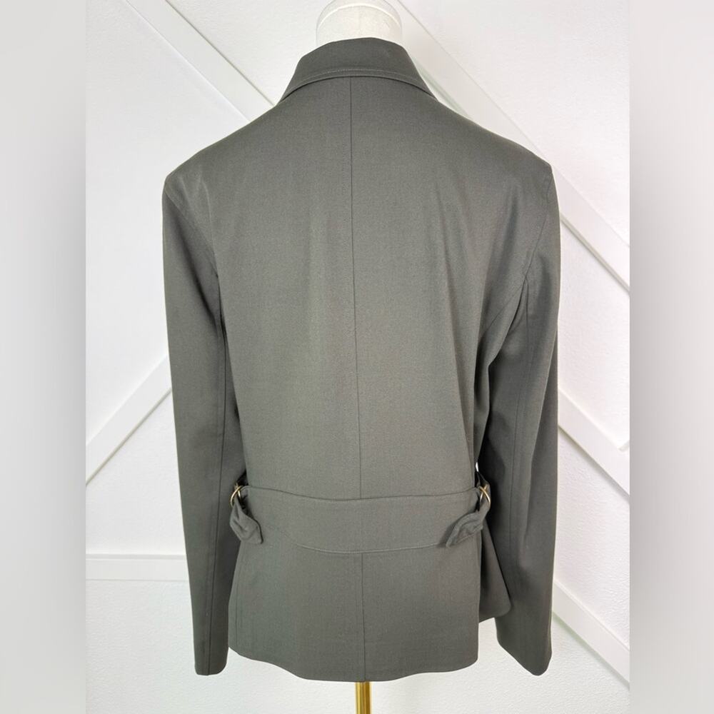 Ralph Lauren Vintage Black Zip Front Collar Jacket Blazer Wool Blend Size Med - Picture 4 of 10